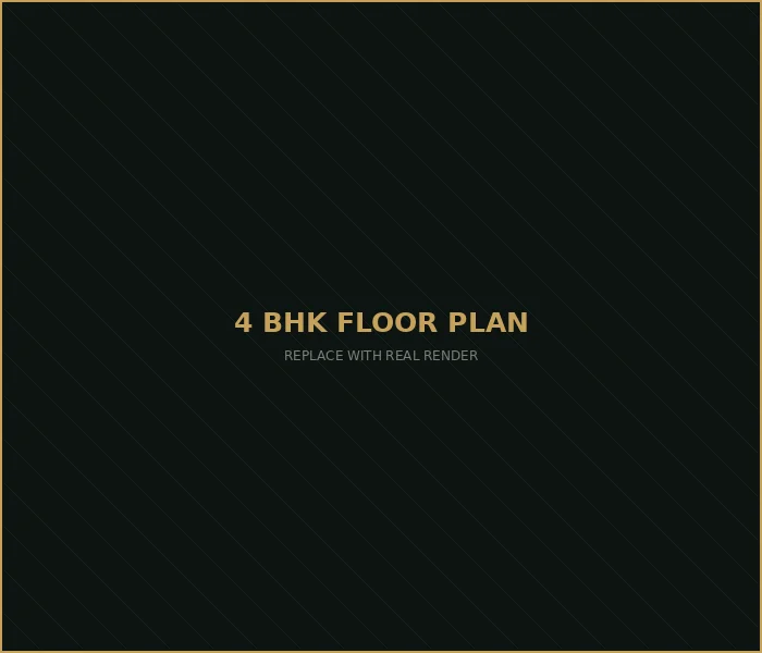 LINQ by Raghava 4 BHK floor plan layout